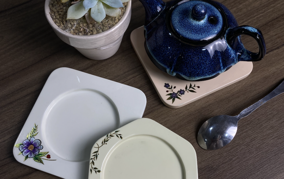 Lót ly kết hợp sơn mài